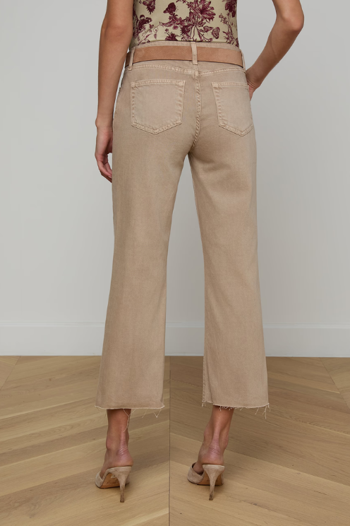 Wanda Cropped Wide-Leg Jean - Biscuit