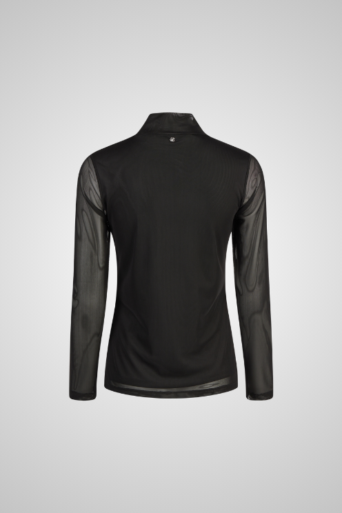 Long Sleeve Mesh Sleeve Turtleneck