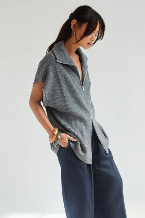 Millie Sleeveless Knit Cardigan