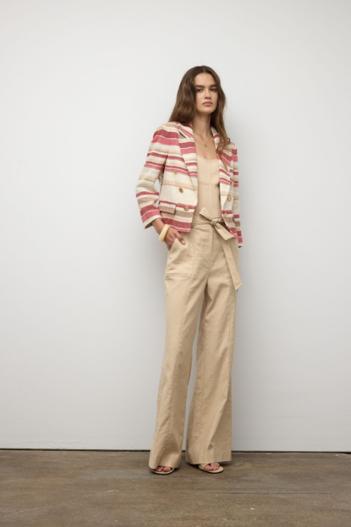 Striped Cropped Jacket