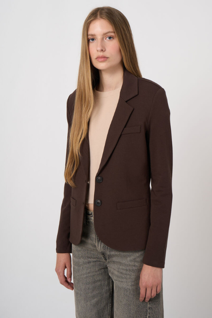 Modal-Cotton French Terry Sweatshirt Blazer