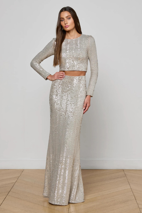 Zeta Sequin Maxi Skirt