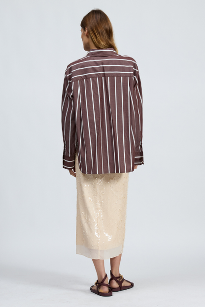 Connie Striped Poplin Shirt