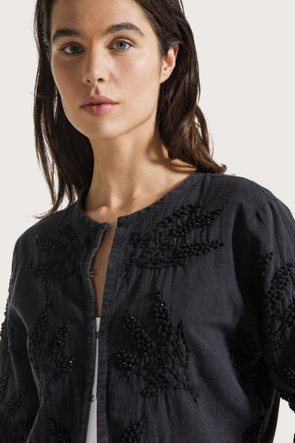 Embroidered Cotton Linen Jacket