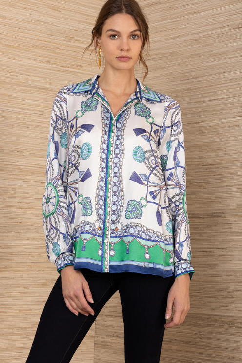 Enya Silk Charmeuse Top