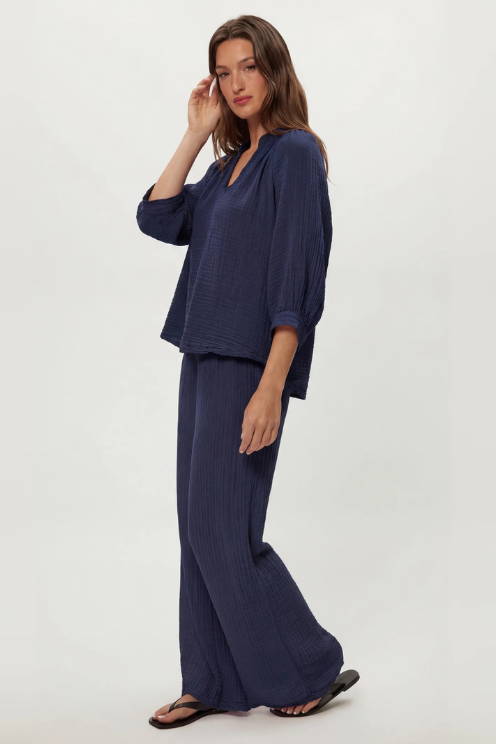 Kali Ruffle Neck Top