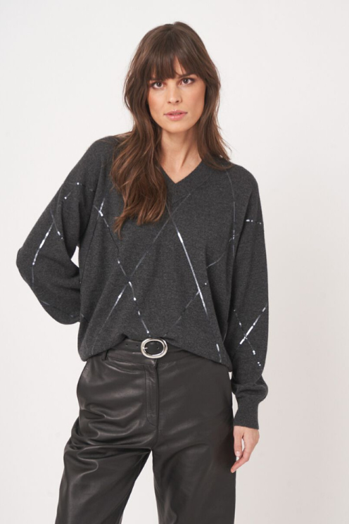 Knitted Pullover Charcoal