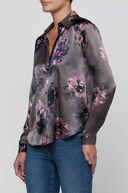 Tyler L/s Blouse - Grape Floral