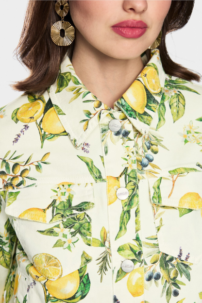 Lemon Printed Denim Jacket