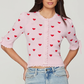 Tess Hearts Intarsia Cardigan