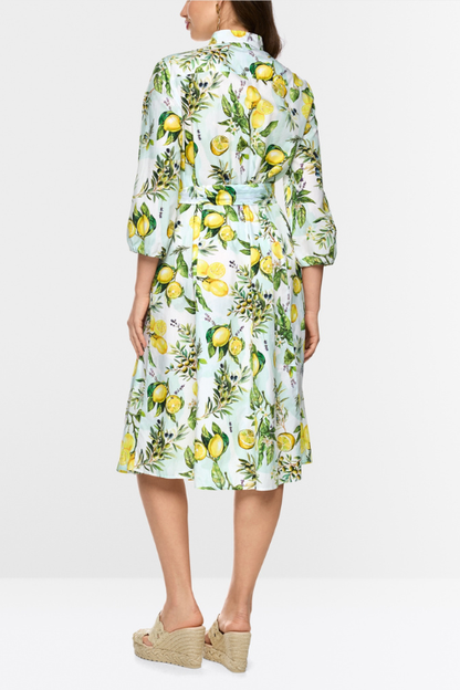 Mediterranean Cotton Midi Dress