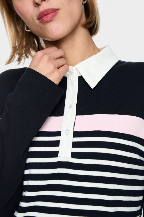 Ribbed Texture Polo Shirt