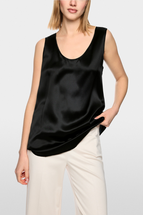 Silk Top with Round Neckline