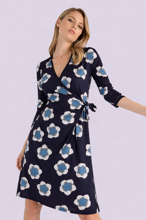 The Paisley Midi Wrap Dress
