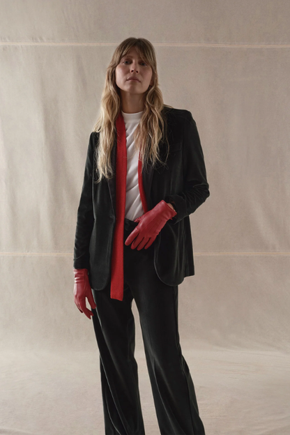 Emerald Velour Smoking Blazer