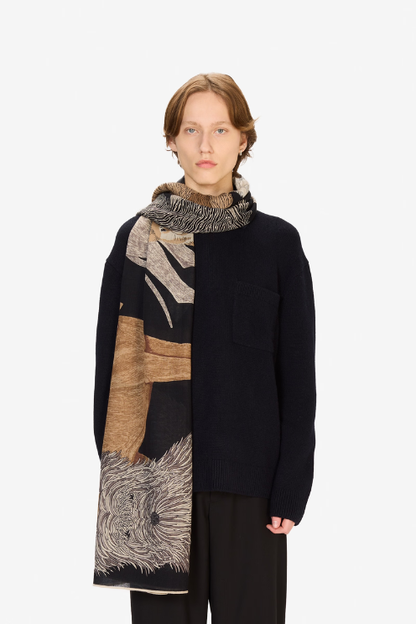 Toutou Wool Scarf – Black