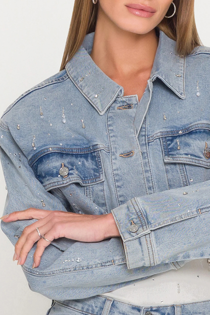 Delan Embellished Denim Jacket