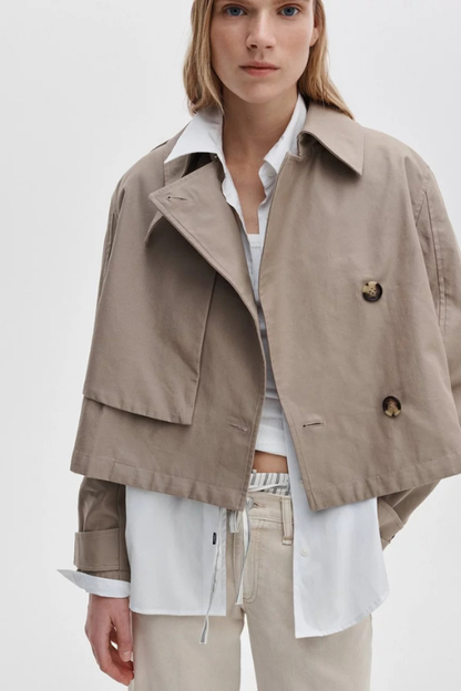 Jamie Cropped Trench Coat