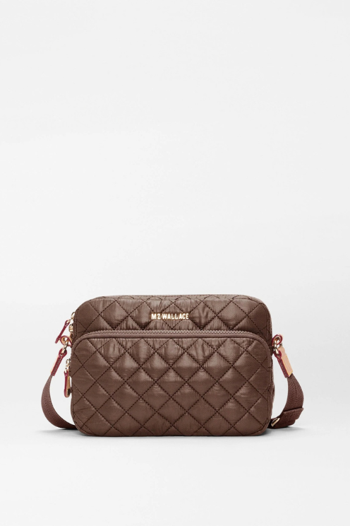 Walnut Small Metro Camera Crossbody Bag