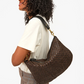 Moyen Messenger - Leather & Suede Woven Checker