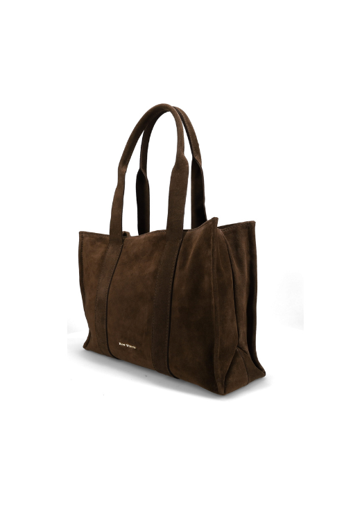 Davenport Espresso Suede Tote