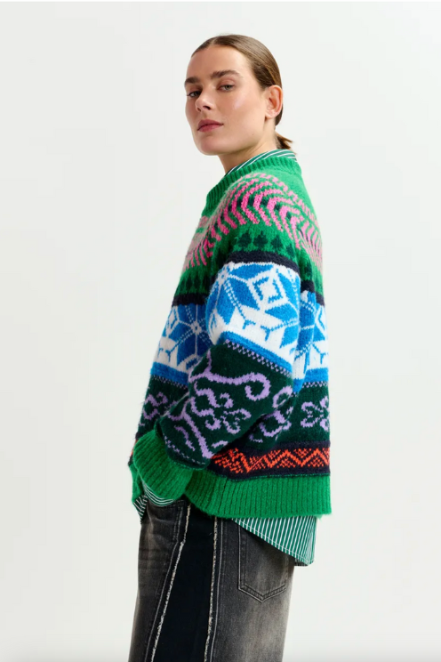 Jacquard Boxy Sweater