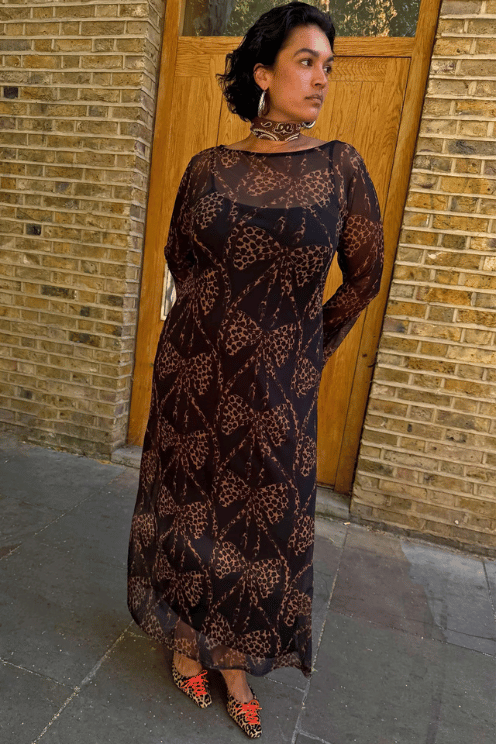 Aria Mesh Bow Dress