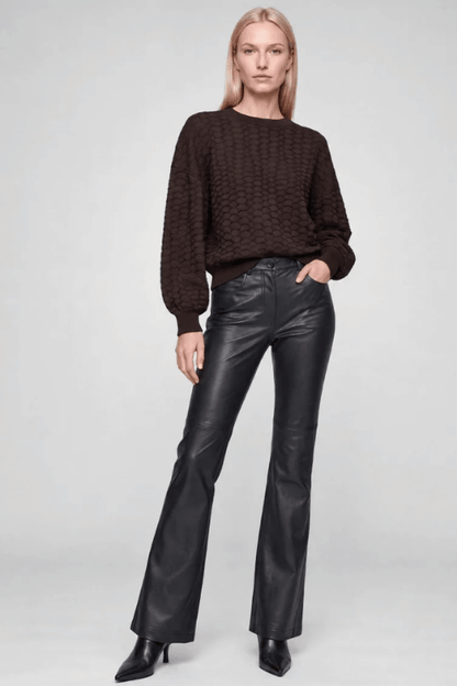 Metallic Croc Jacquard Sweater