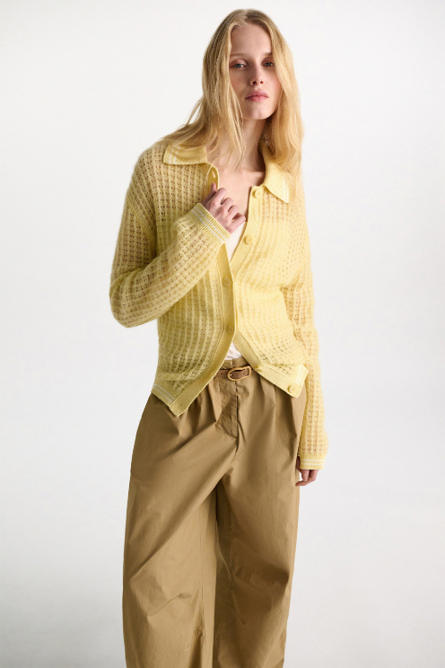 Pointelle Knit Cardi