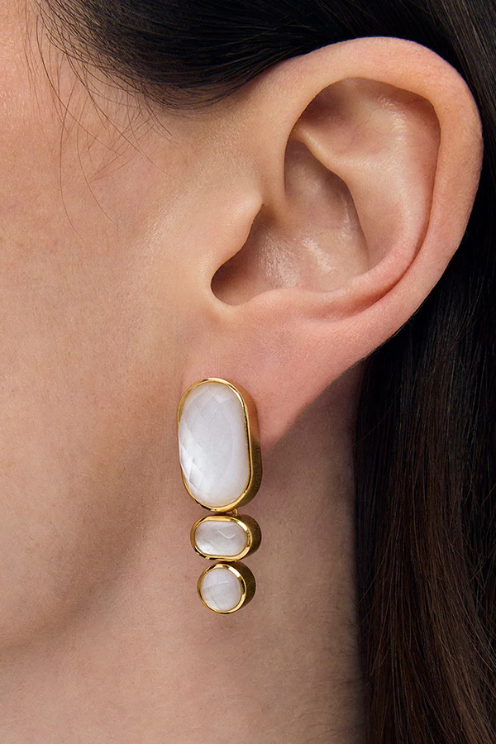 Mercer Gemstone Statement Drop Earrings