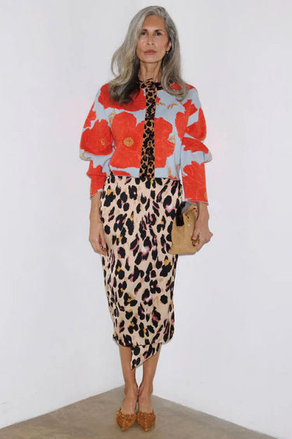 Brown Leopard Jaspre Skirt