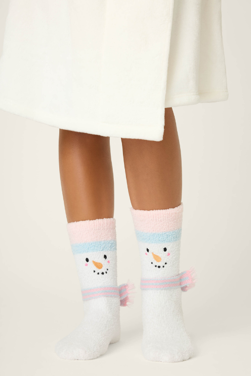 Classics Snowman Crew Socks with Grippers