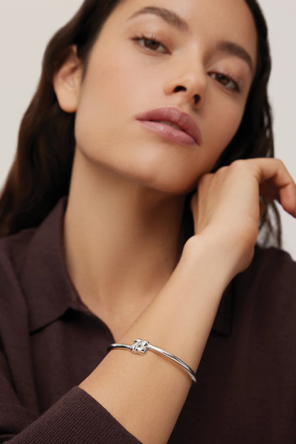 Slim Woven Square Bangle