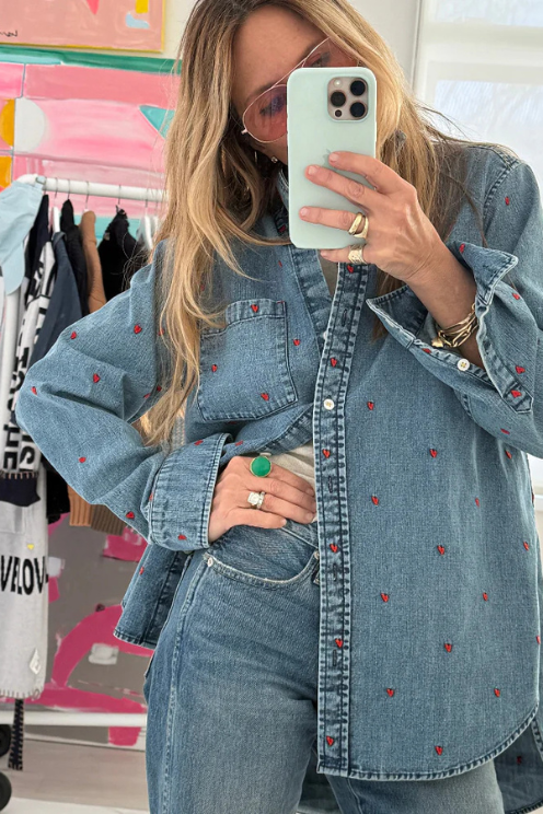 Mia Tiny Hearts Denim Shirt