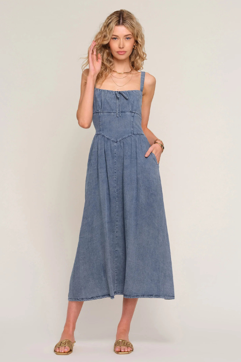 Delcia Washed Denim Dress