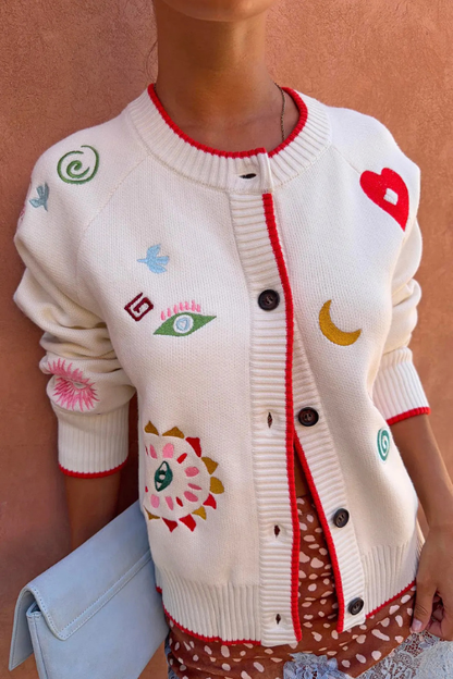 Morocco Motif Knit Sweater