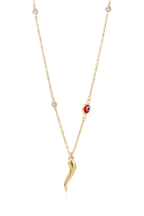 Horn Evil eye Necklace