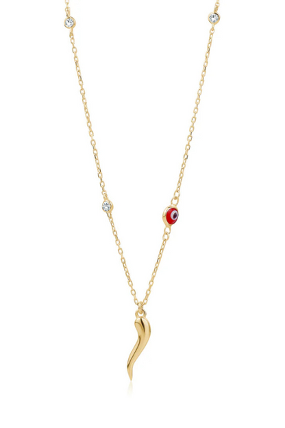 Horn Evil eye Necklace