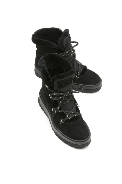 Shearling Lined Suede Bootie