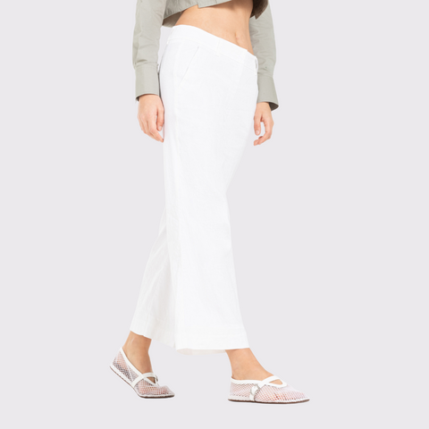 Cambio California Summer Stretch Linen Wider Cropped