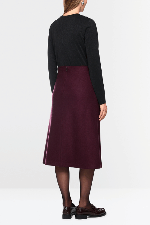 Boiled Wool A-line Skirt