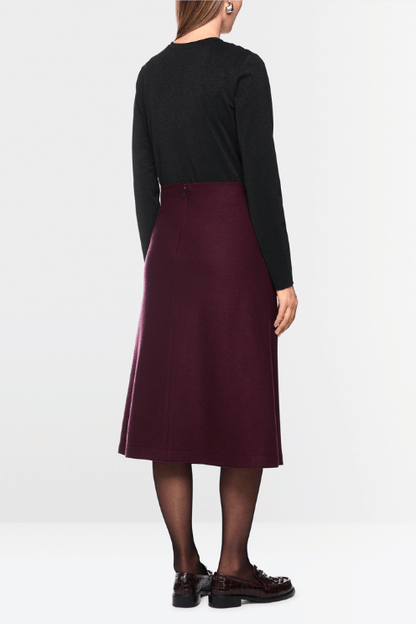Boiled Wool A-line Skirt