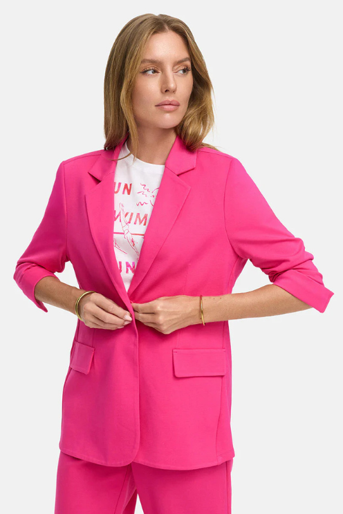 3/4 Sleeve Jersey Blazer