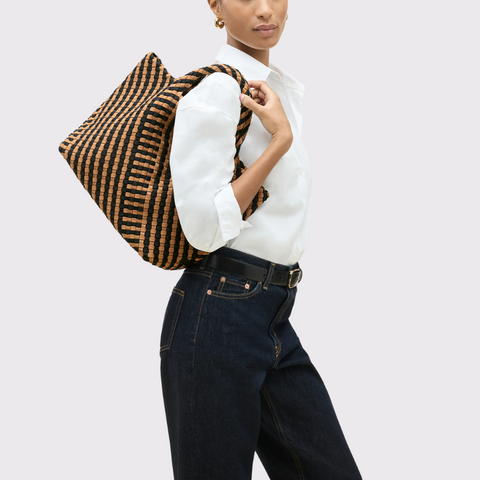 Naghedi St. Barths Medium Tote Striped in Ravenna