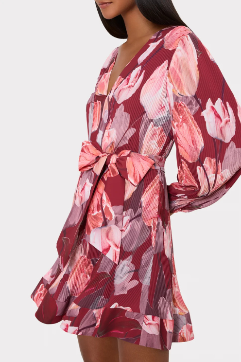 Liv Printed Pleated Dress