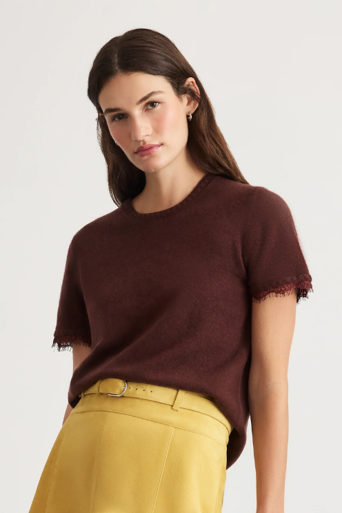Cashmere Top with Lace