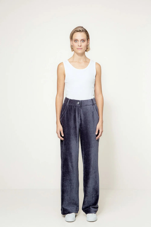 Velvet Cord Wide Leg Pant