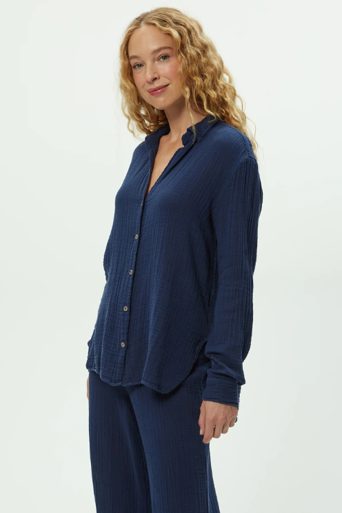 Leo Gauze Button Down Shirt