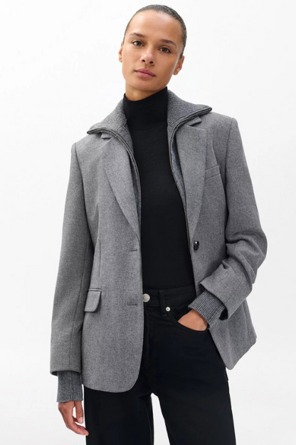 Frank Mixed-Media Blazer