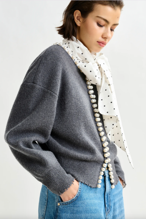 Pearl Embellished Cardigan